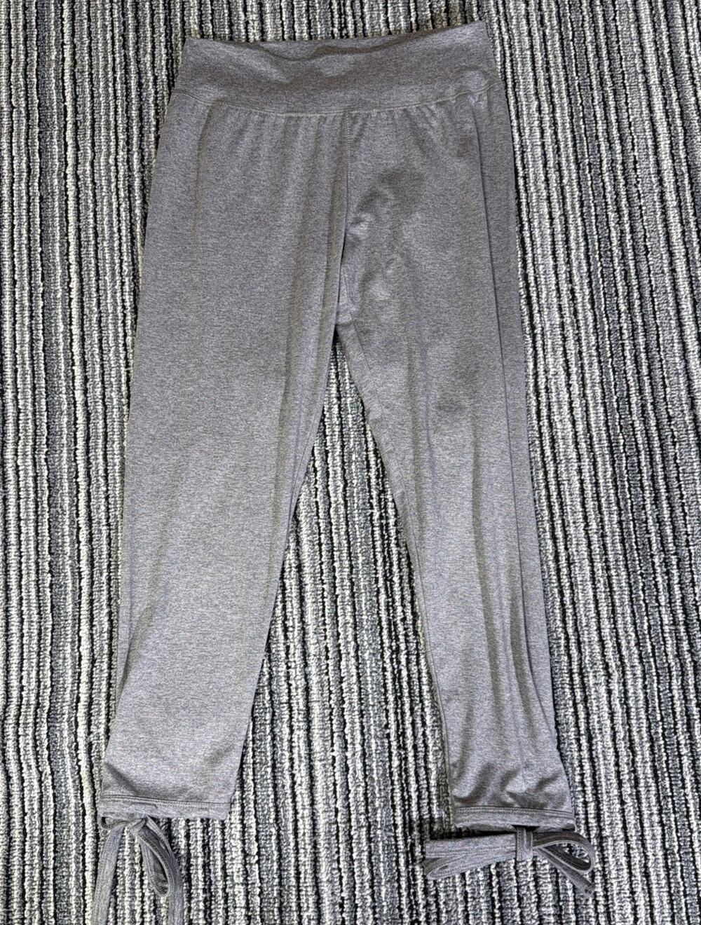 Simply Southern Womens Gray Tie Ankle Legging Size Large Stretch NWOT